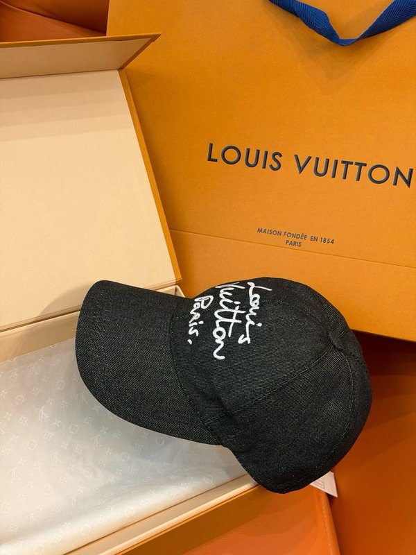 LV 데님 자수 손글씨 야구모자 001-266344
