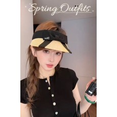 디올 밀짚 나비 리본 선캡 001-266353