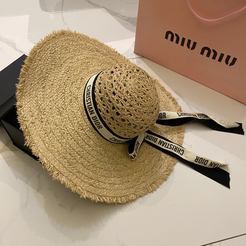 라피아 챙 넓은 모자 001-266358