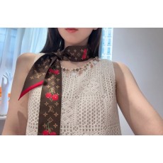 루이비통 무라카미 체리 실크 스카프 001-266456