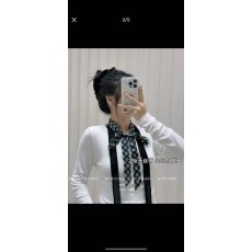 샤넬 더블 실크 스카프 헤어밴드 001-266502
