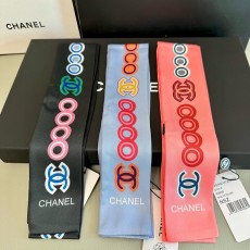 샤넬 실크 더블 레이어 양면 스카프 001-266548
