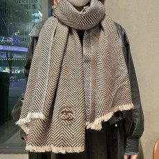 샤넬 헤링본 캐시미어 스카프 001-266574