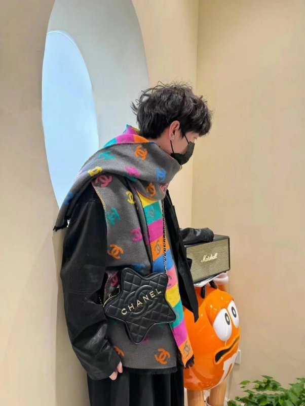 샤넬 레인보우 캐시미어 머플러 001-266584
