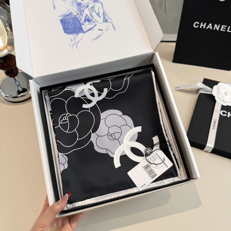 샤넬 카멜리아 스카프 001-266619