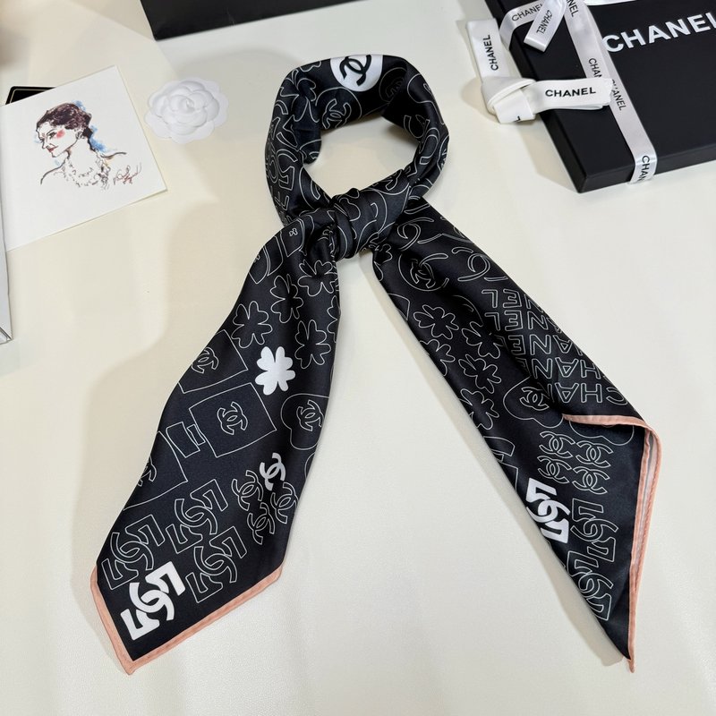 샤넬 클로버 스카프 실크 001-266645