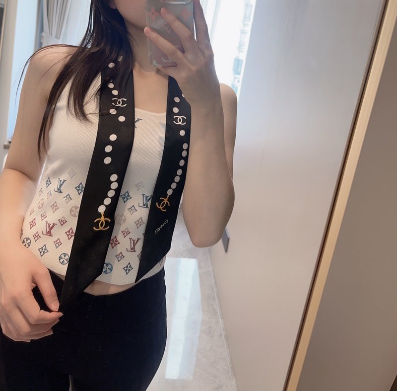 샤넬 다크 진주 헤어밴드/리본 001-266661