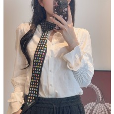 샤넬 양면 실크 리본 헤어밴드 001-266664