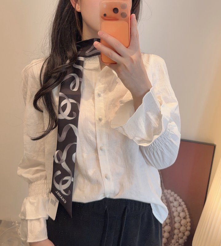 샤넬 더블 페이스 실크 헤어밴드 스카프 001-266692