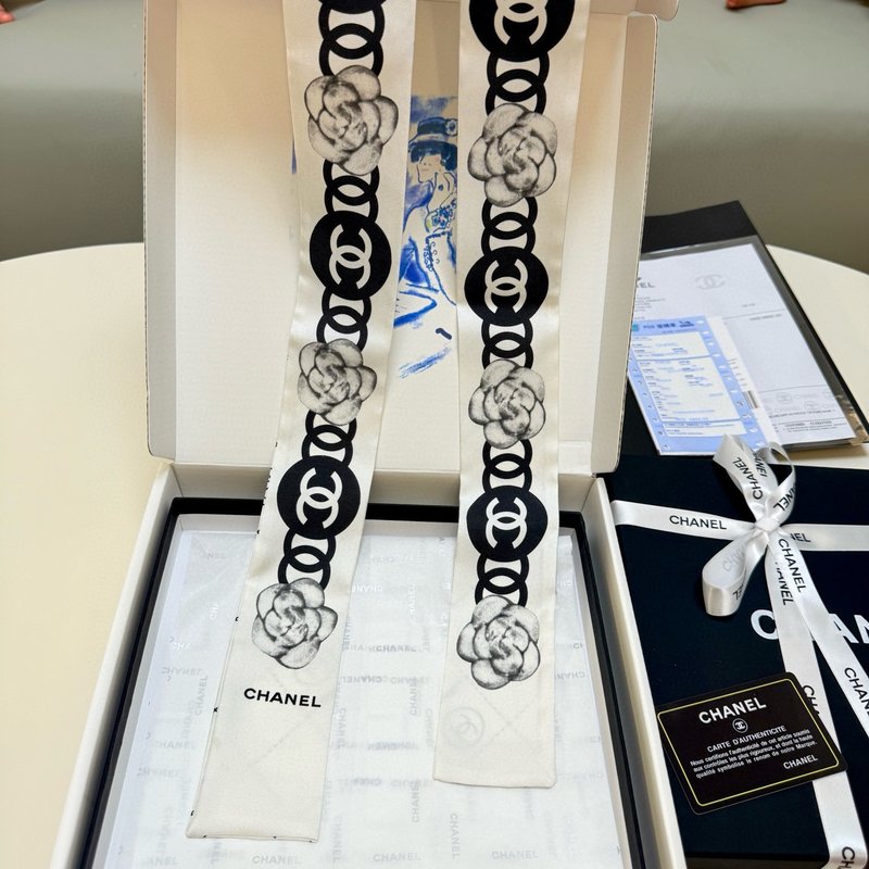 샤넬 카멜리아 리본 스카프 001-266695