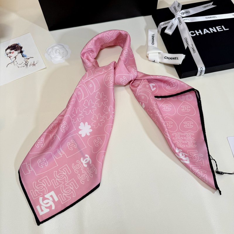 샤넬 클로버 스카프 실크 001-266706
