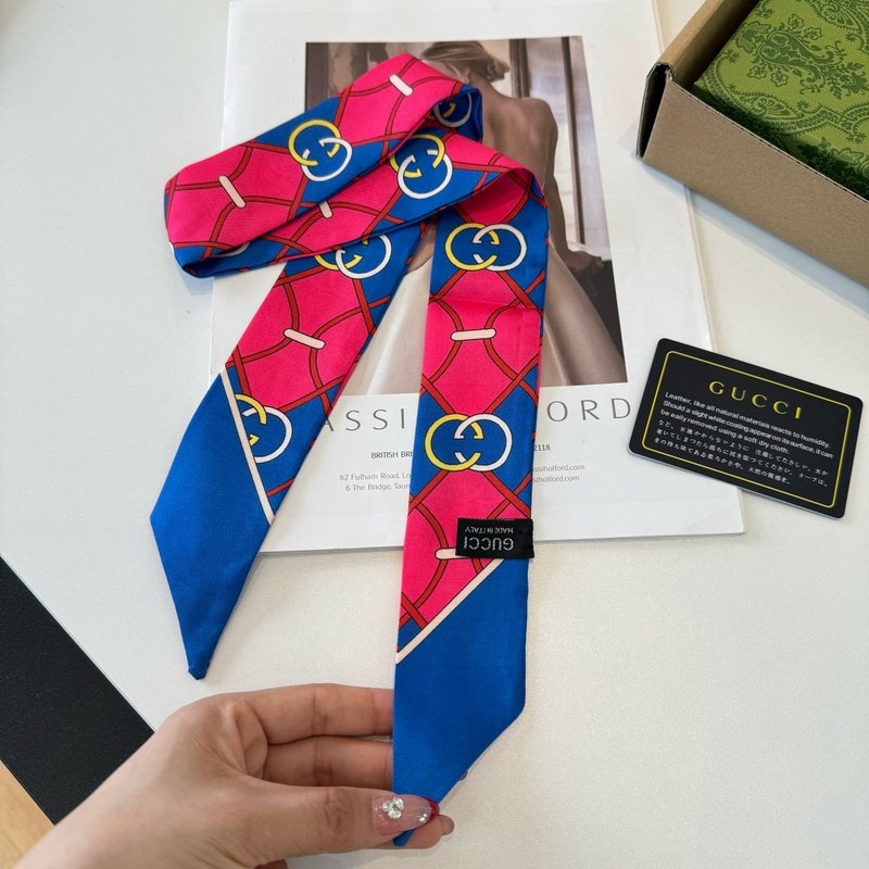 GUCCI 실크 트윌리 스카프 001-266718