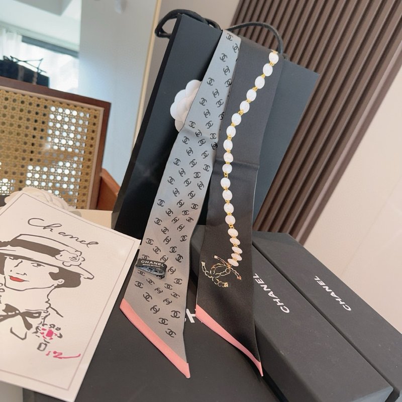 샤넬 진주 헤어밴드 & 스카프 001-266724