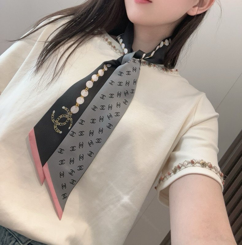 샤넬 진주 헤어밴드 & 스카프 001-266724
