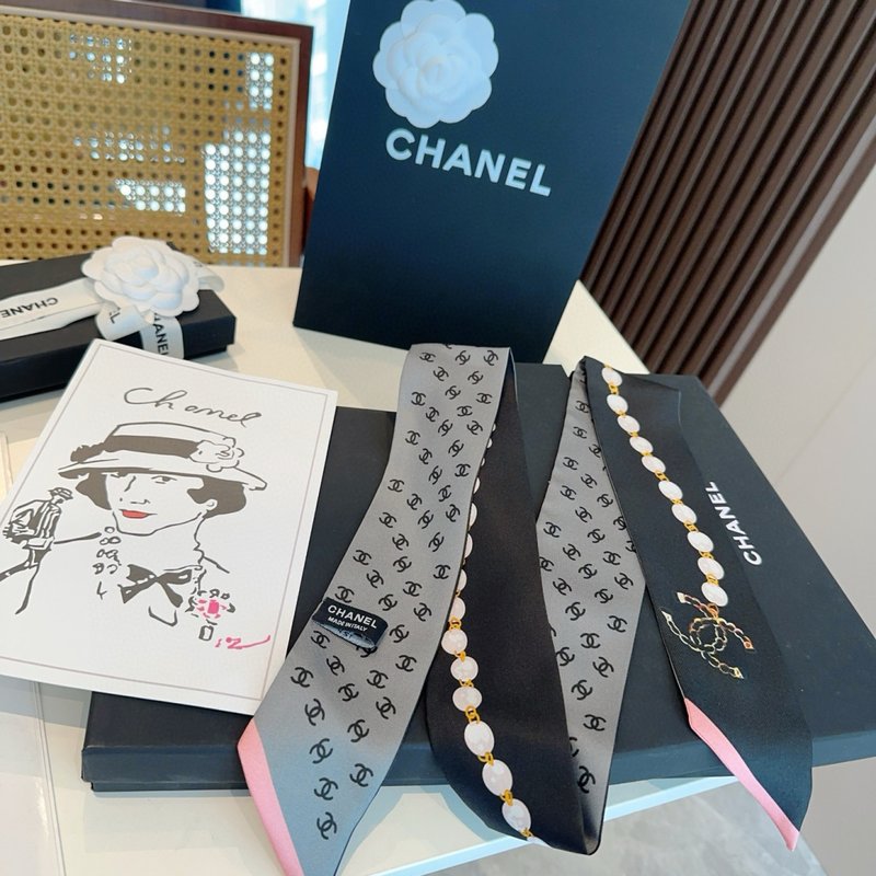 샤넬 진주 헤어밴드 & 스카프 001-266724