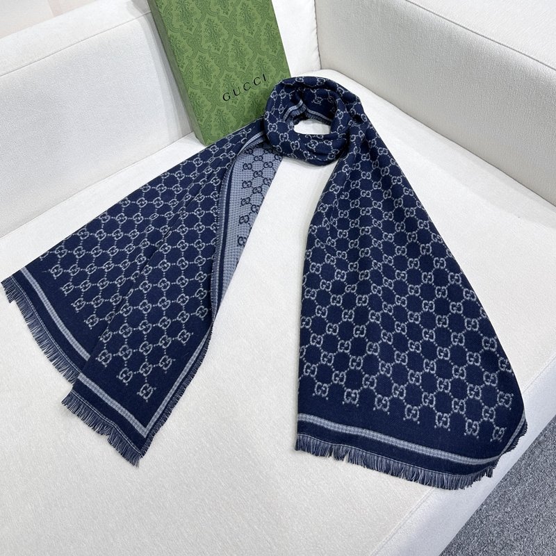 GUCCI 구찌 스타일 작은 문자 울 스카프 001-266751