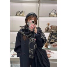 구찌 스타일 레터링 울 스카프 001-266775