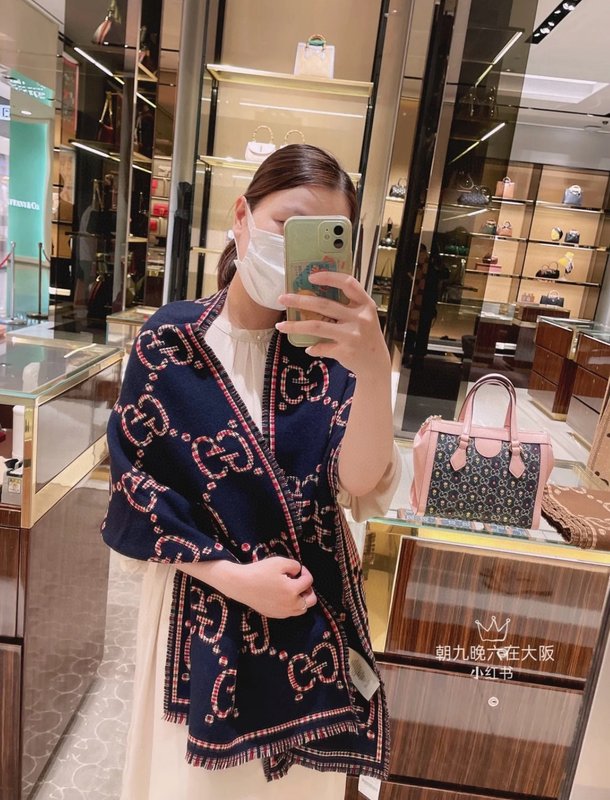 GUCCI 스타일 레터링 울 스카프 001-266776