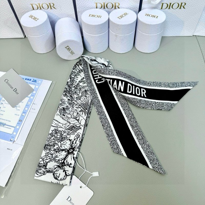 DIOR 디올 트윌리 스카프 정글 코끼리 001-266906