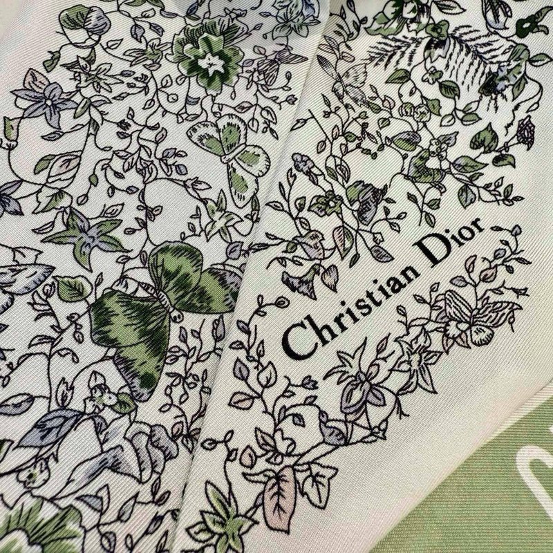 Christian Dior 로고 자카드 리본 스카프 001-266925