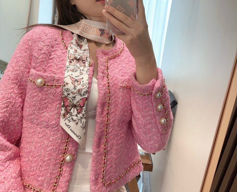 디올 미짜 스카프 화이트 블루 파피용 주이 프린트 001-266961