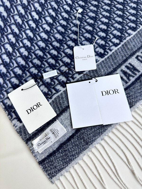 DIOR 클래식 오블리크 프린트 캐시미어 스카프 001-267041