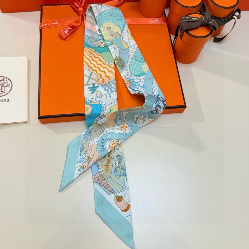 에르메스 워터파크 트윌리 실크 스카프 001-267535