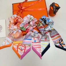 에르메스 헤어밴드 헤어끈 겸용 스카프 001-267580
