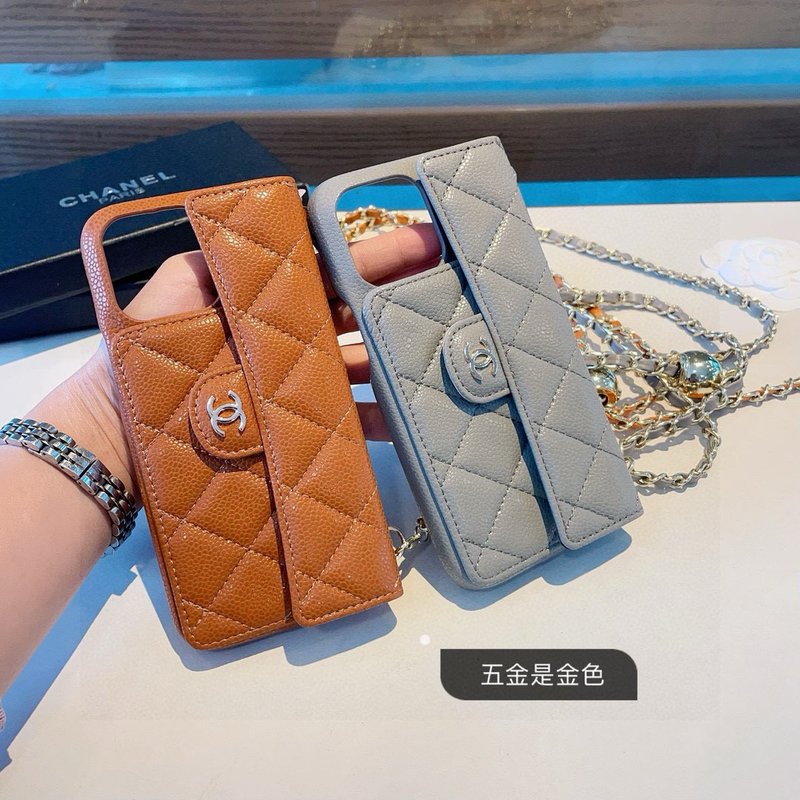 샤넬 더블C 골드볼 체인 폰케이스 001-267880