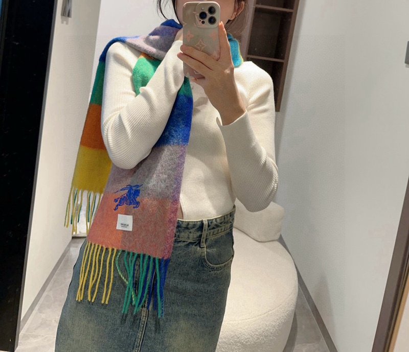 버버리 양면 캐시미어 머플러 001-267923