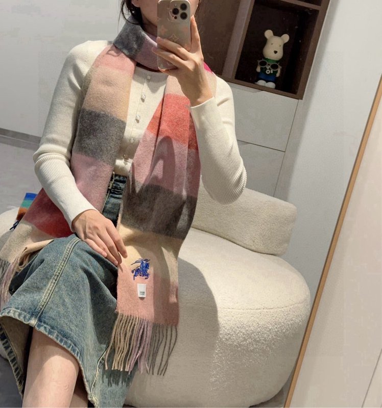 버버리 양면 캐시미어 머플러 001-267924