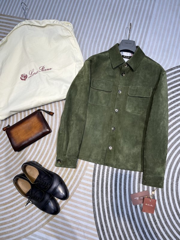 Loro Piana 라펠 가죽 자켓 001-267944