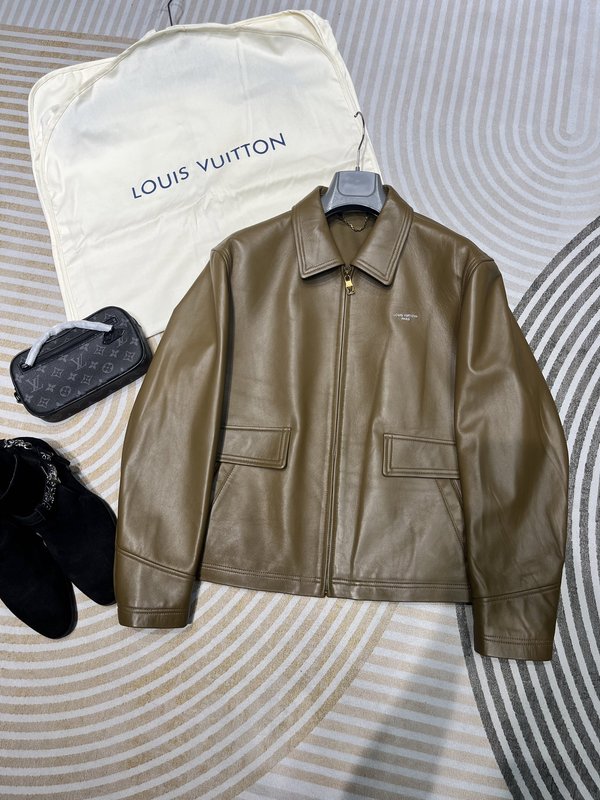 LV 캐주얼 양피 자켓 카키색 001-267980