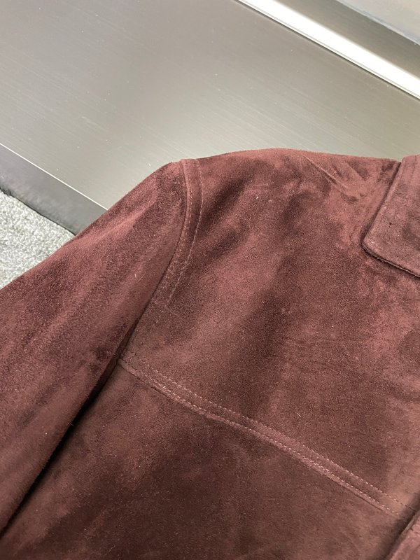 프라다 남성 스웨이드 양가죽 자켓 001-268100