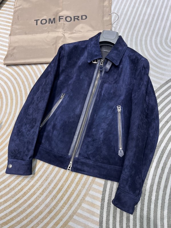 TOMFORD 스웨이드 가죽 자켓 001-268145