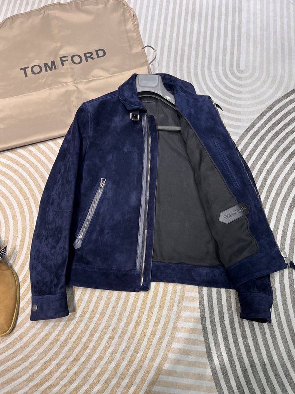 TOMFORD 스웨이드 가죽 자켓 001-268145