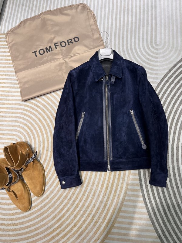 TOMFORD 스웨이드 가죽 자켓 001-268145