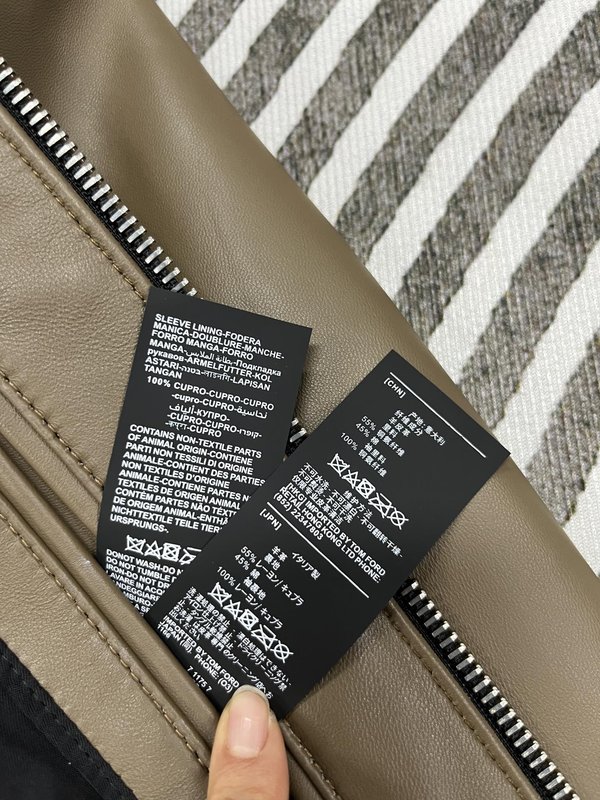 TOM FORD 오토바이 가죽 자켓 001-268156