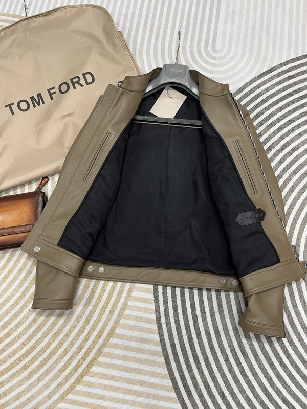 TOM FORD 오토바이 가죽 자켓 001-268156