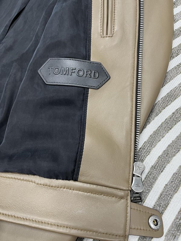 TOM FORD 오토바이 가죽 자켓 001-268156