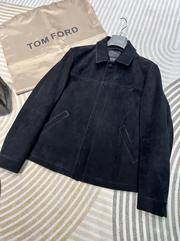 TOMFOD 스웨이드 가죽 자켓 블랙 001-268168