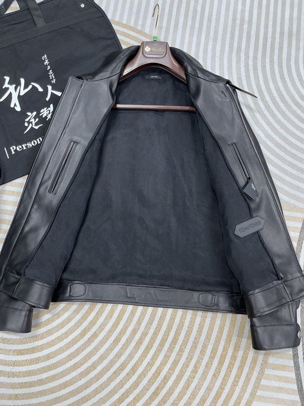 TOM FORD 한정판 오토바이 가죽자켓 001-268190