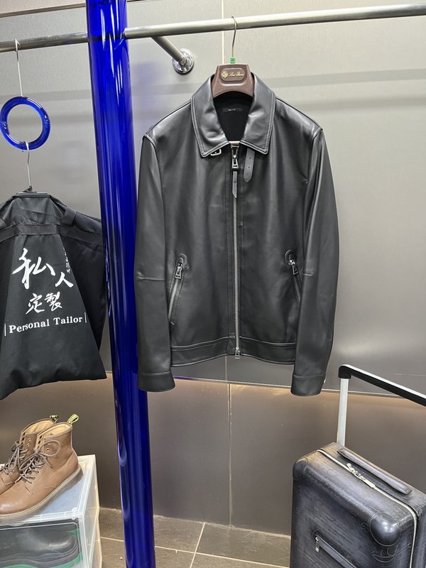 TOM FORD 블랙 바이커 양피 자켓 001-268191
