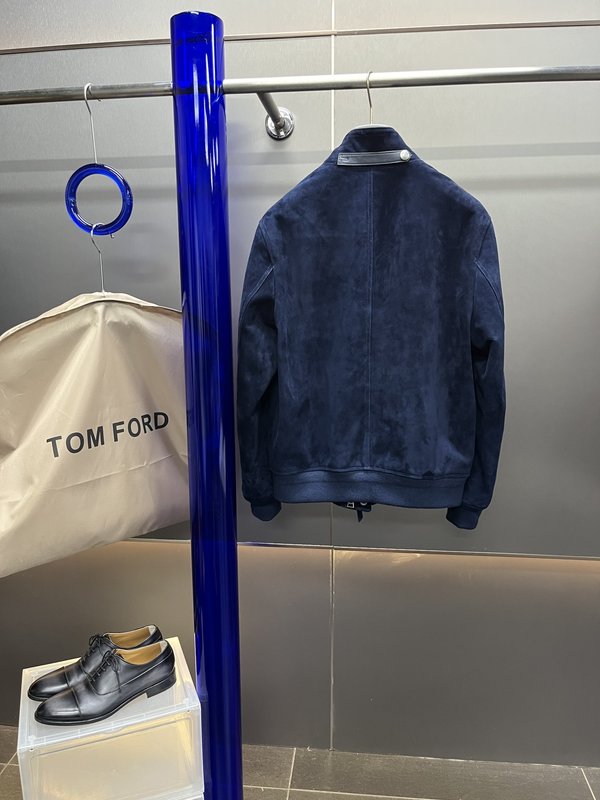 Tom Ford 스웨이드 심플 가죽 자켓 001-268197