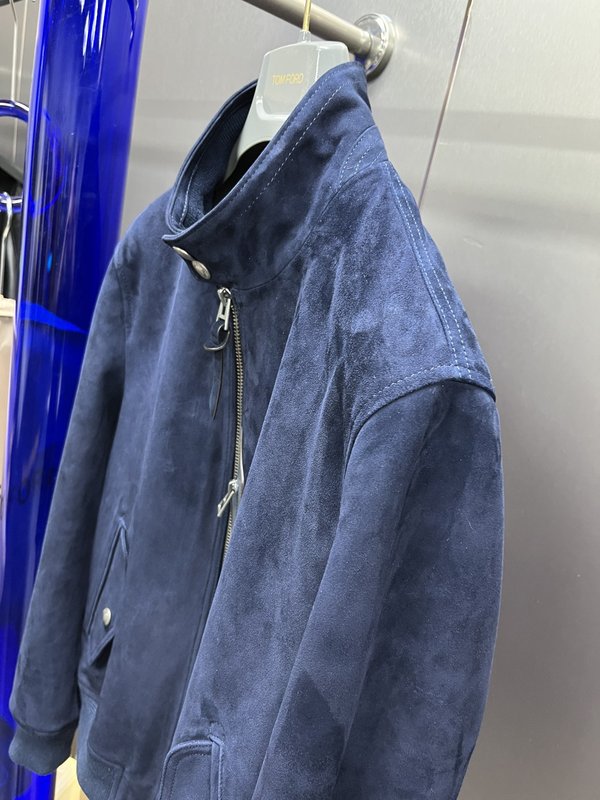 Tom Ford 스웨이드 심플 가죽 자켓 001-268197