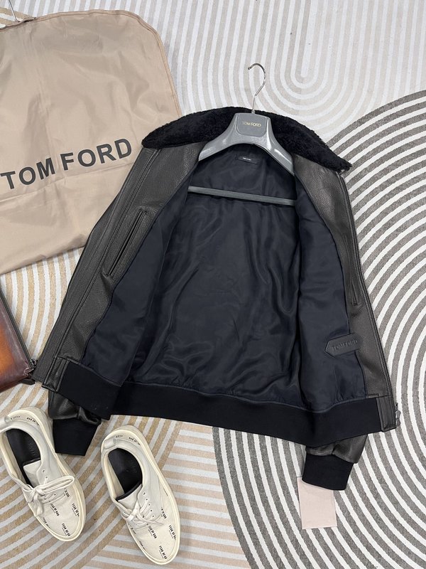 톰 포드 사슬가죽 양가죽 자켓 001-268206