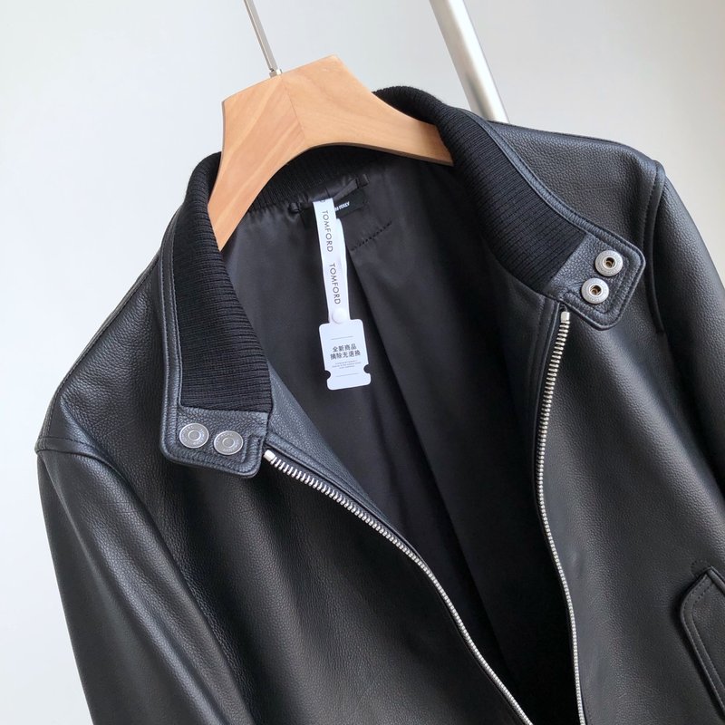 Tom Ford 남성 양피 파일럿 자켓 001-268212