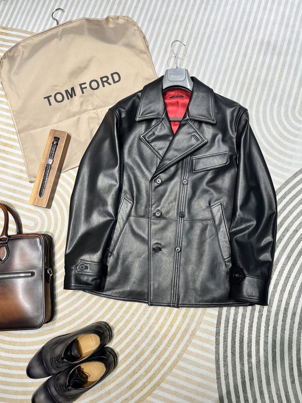 TOM FORD 비즈니스 캐주얼 가죽 자켓 001-268228