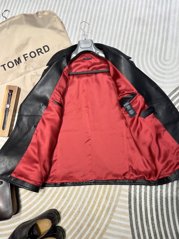 TOM FORD 비즈니스 캐주얼 가죽 자켓 001-268228