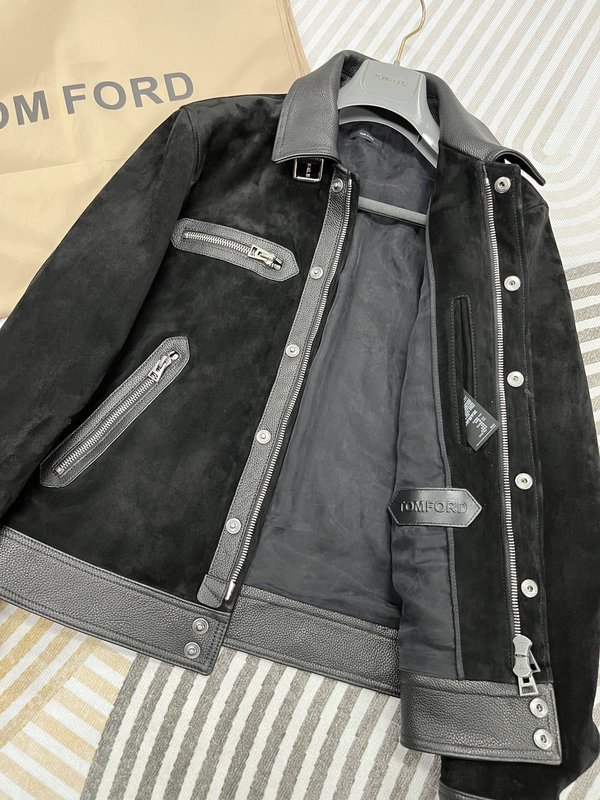 TOM FORD 데님 가죽 자켓 001-268230